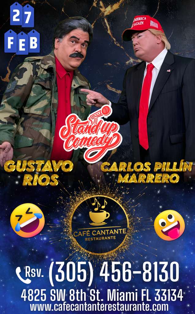 Stand Up Comedy con Gustavo Rios y Carlos "Pillín" Marrero | 27 FEB