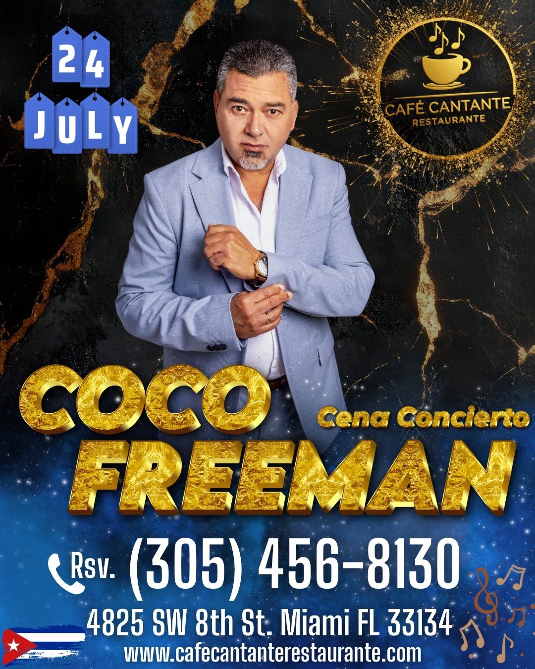 Coco Freeman | Cena Concierto | 24 JUL