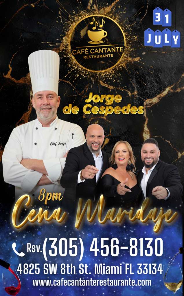 Cena Maridaje con el Chef Jorge de Cespedes & Los 3 de La Habana | 31 JUL