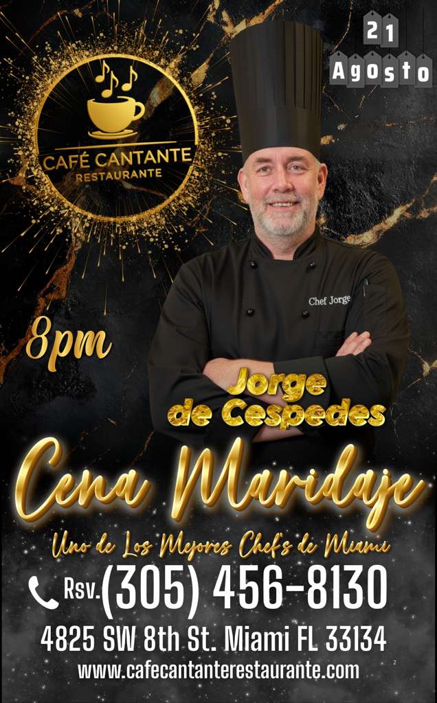 Cena Maridaje con el Chef Jorge de Cespedes | 21 AGO