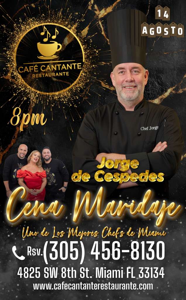 Cena Maridaje con el Chef Jorge de Cespedes | 14 AGO