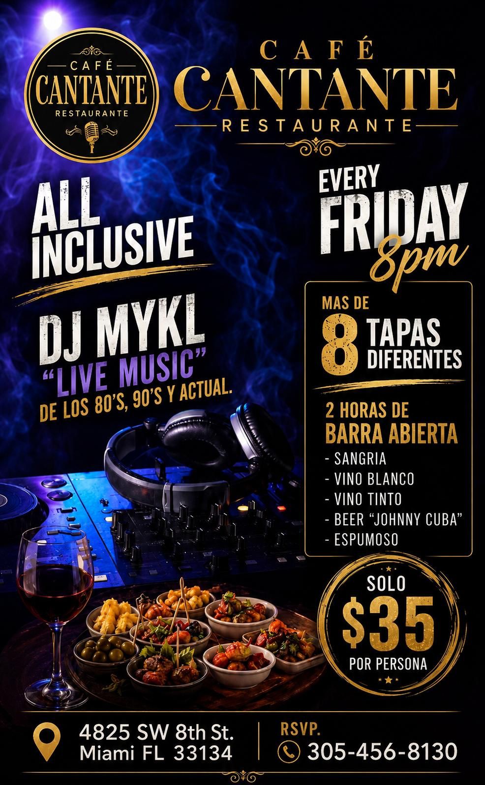 All Inclusive Fridays | $35 p/p · Food Included