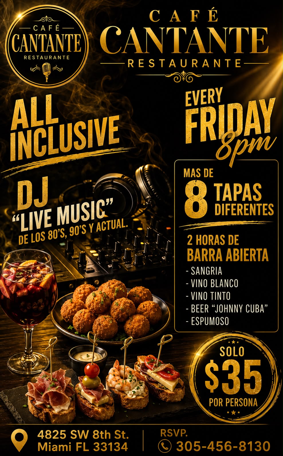 Viernes de Open Bar | 04 SEP | $35 p/p