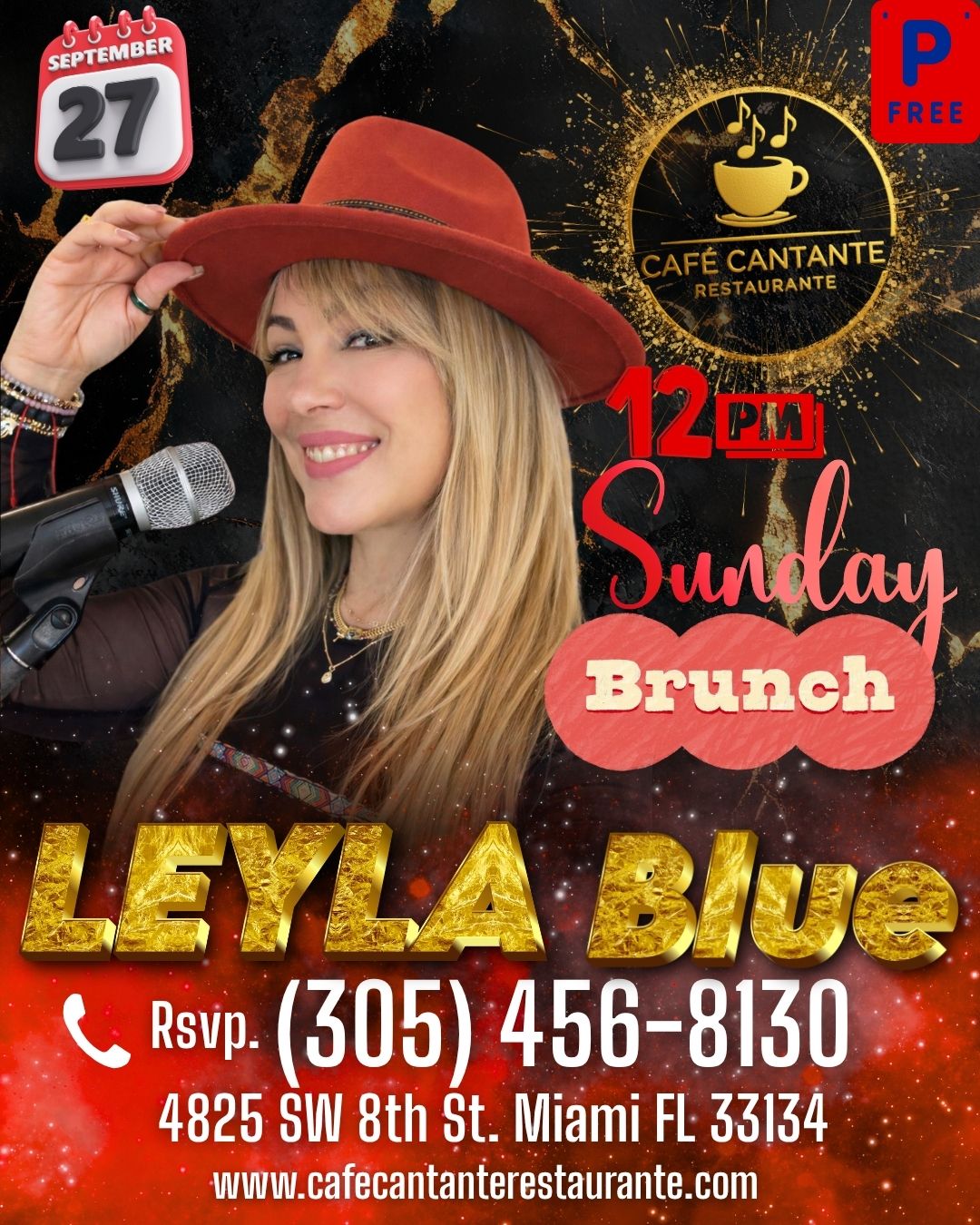 Domingo de Brunch con Leyla Blue | 27 SEP | $50 p/p · Food Included