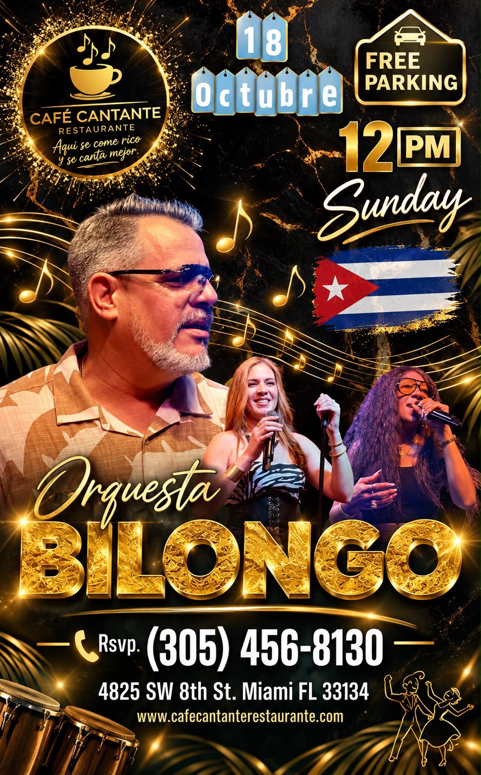 Domingo de Brunch con Orquesta Bilongo | 18 OCT | $50 p/p · Food Included