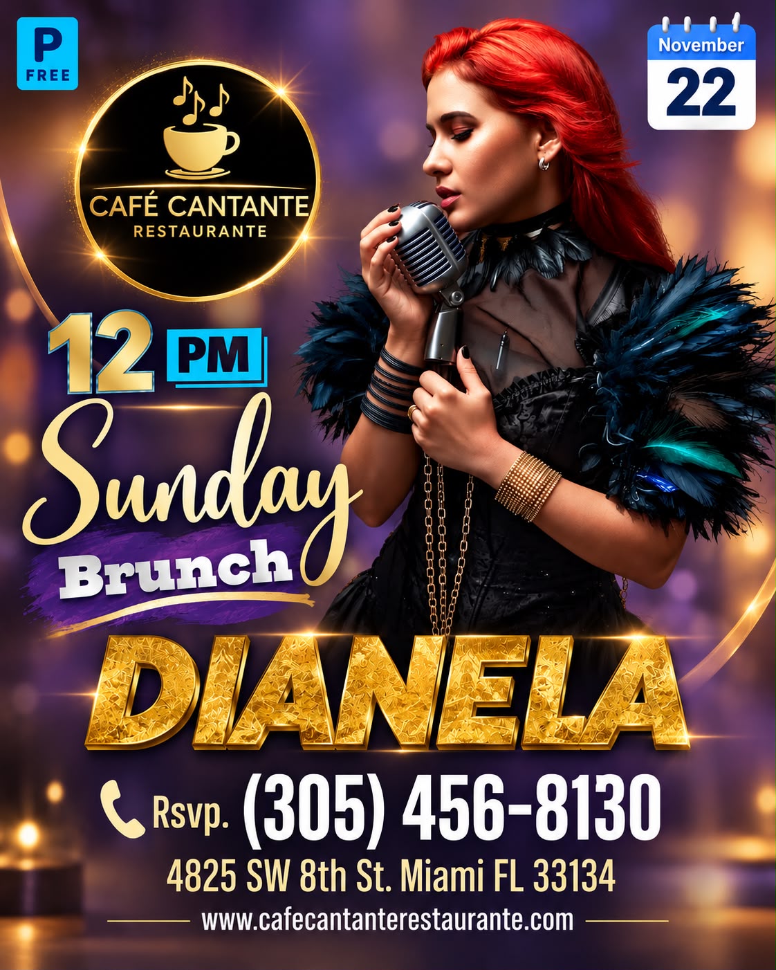 Domingo de Brunch con Dianela | 22 NOV | $50 p/p · Food Included