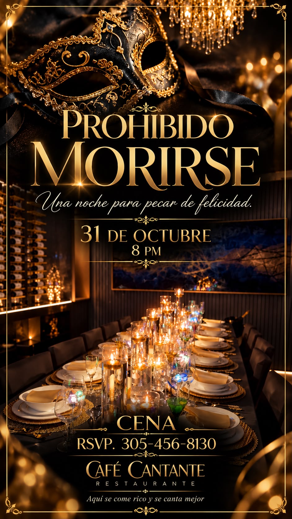 Cena Especial | 31 OCT | No Cover